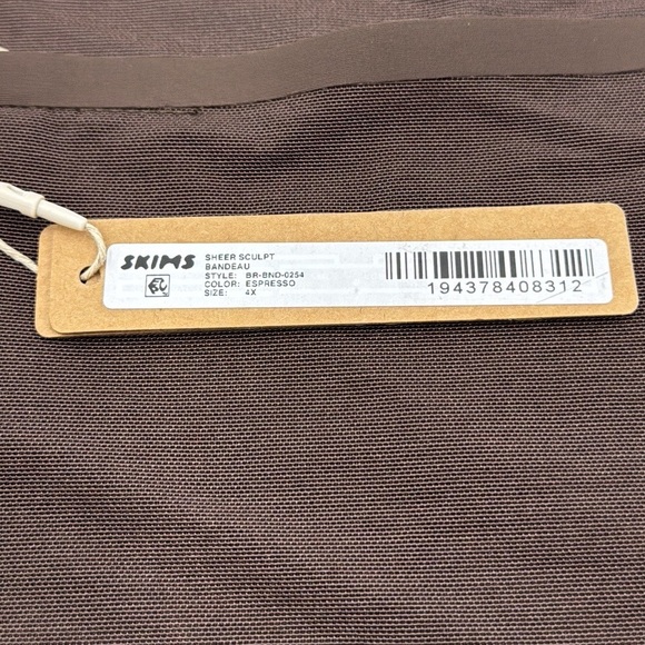 Skims Sheer Sculpt Bandeau Size 4X - Picture 12 of 15